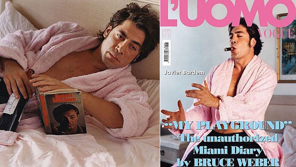 Javier Bardem en un reportaje para la revista Vogue