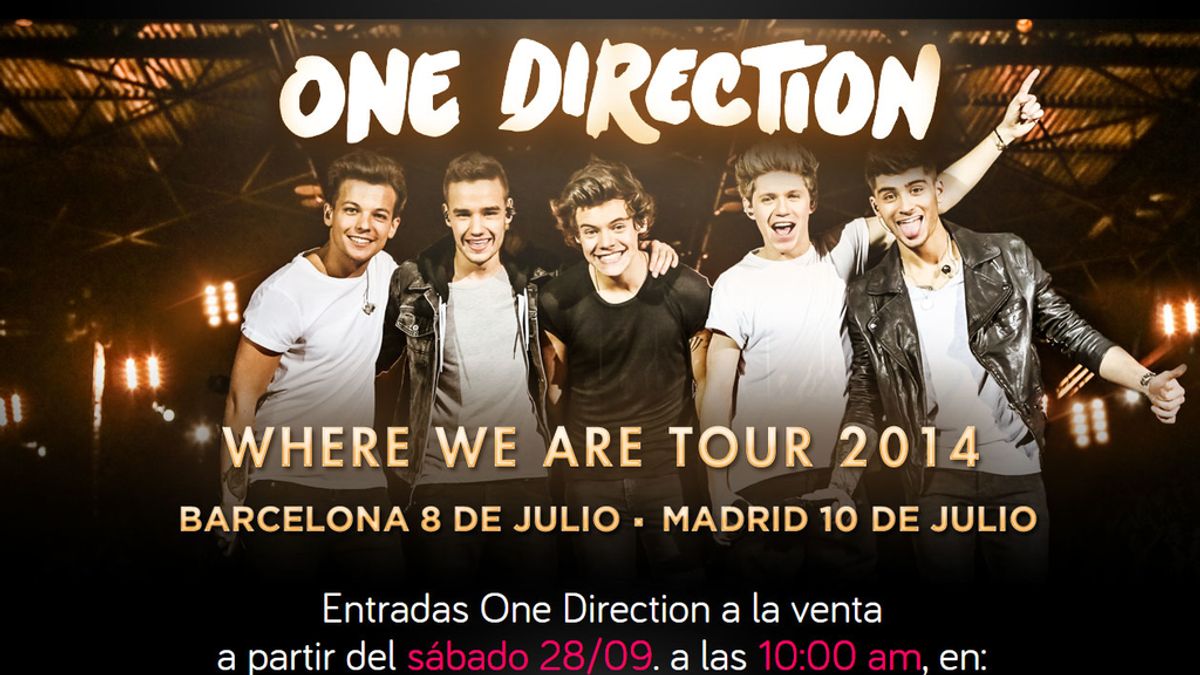One Direction actuarán en Barcelona y Madrid en julio de 2014