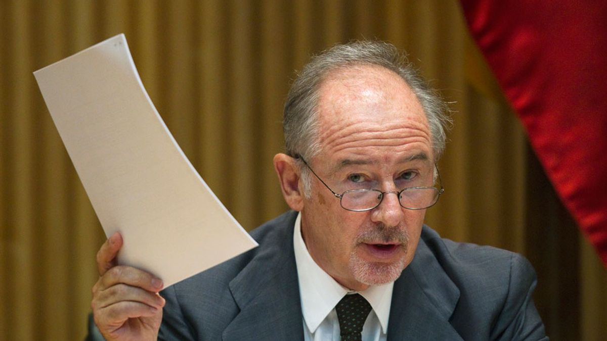 Rodrigo Rato durante su comparecencia en la Comisión de Economía del Congreso