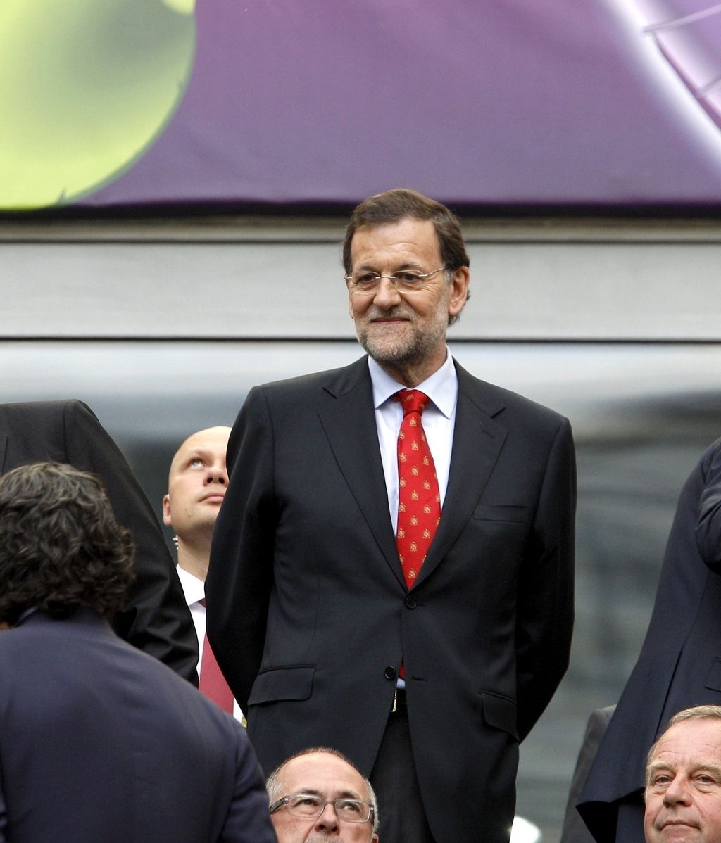 Mariano Rajoy, en el estadio de Gdansk