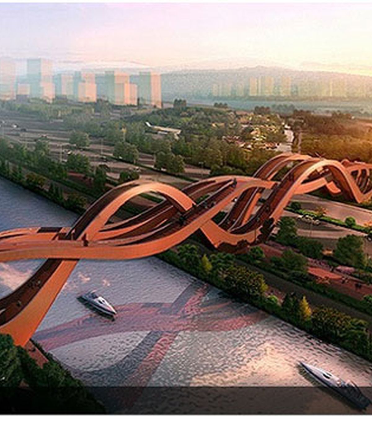 Construyen un impresionante 'puente infinito' en China