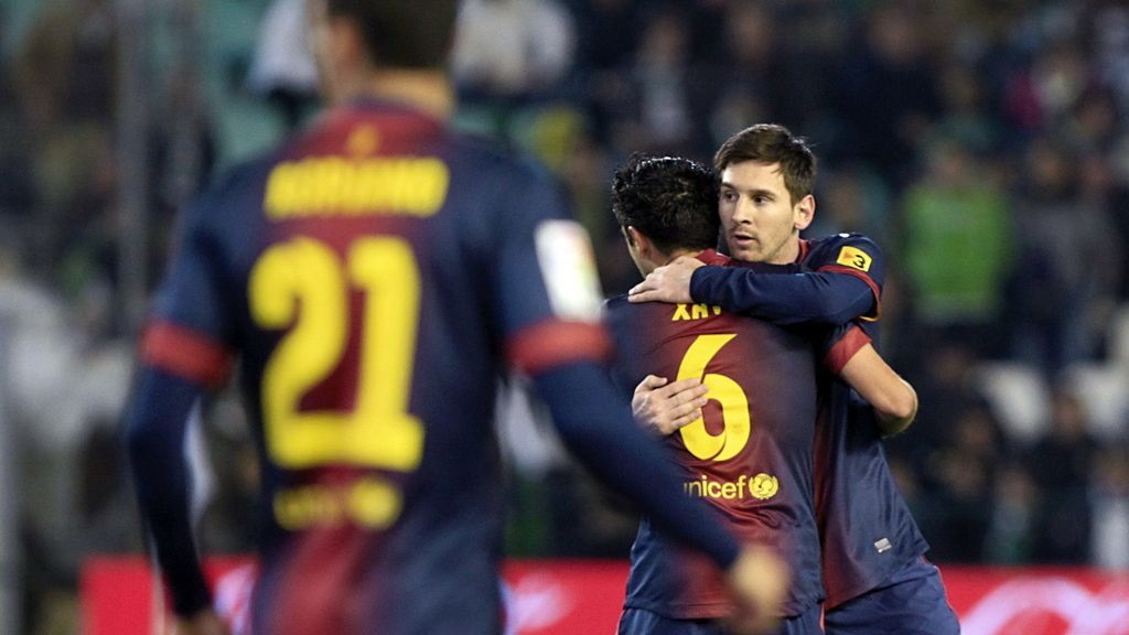 Messi durante el encuentro contra el Betis
