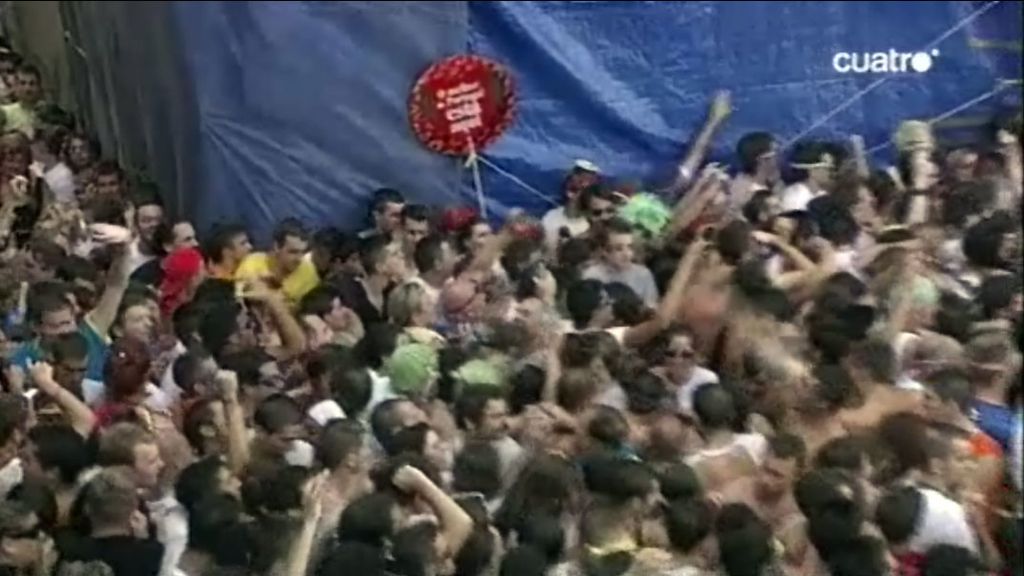 Verónica Sanz en la 'tomatina' de Buñol