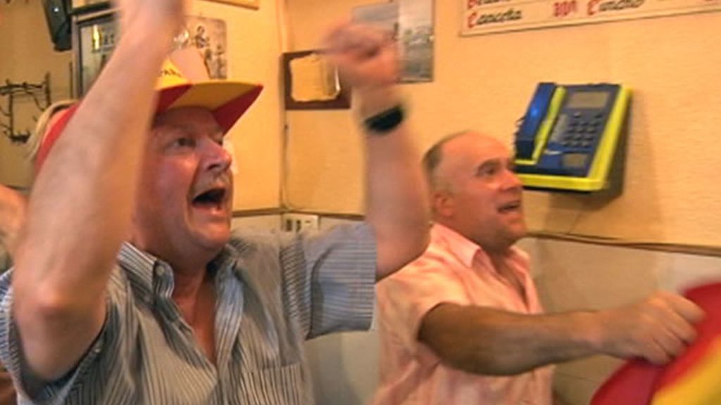 Durante el partido que enfrentó a España con Portugal