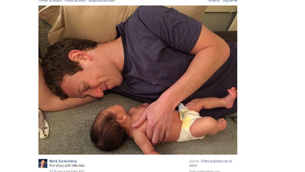 Mark Zuckerberg cuelga en Facebook una foto de su pequeña