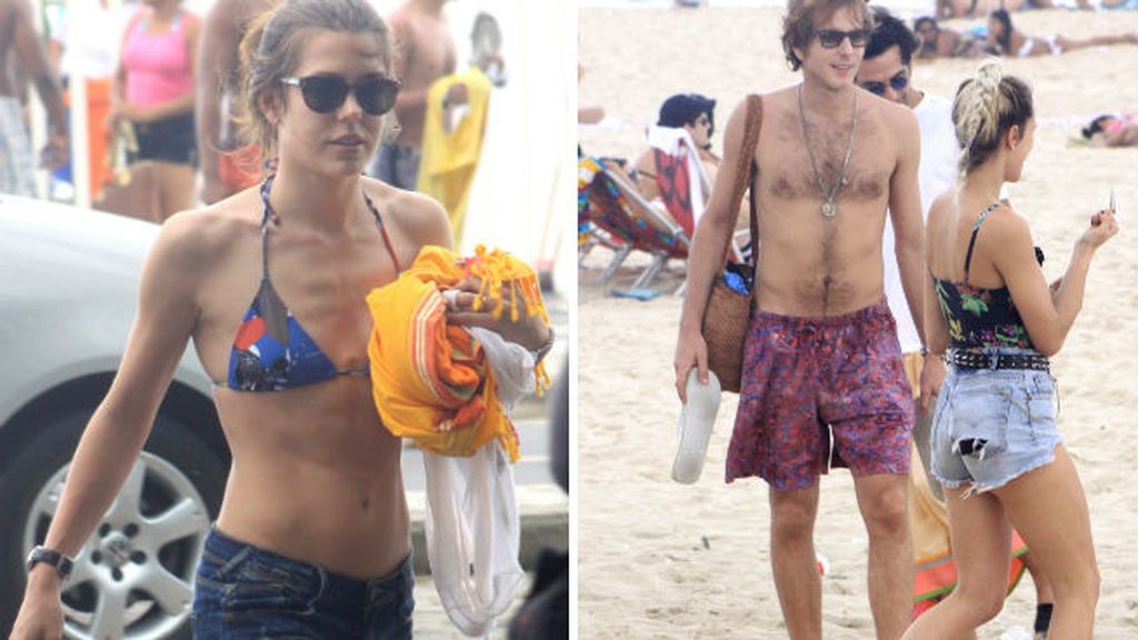 Carlota de Mónaco en bikini y shorts...