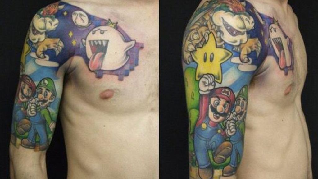 El cuerpo algunos videojugadores se convierte en lienzo para sus títulos favoritos