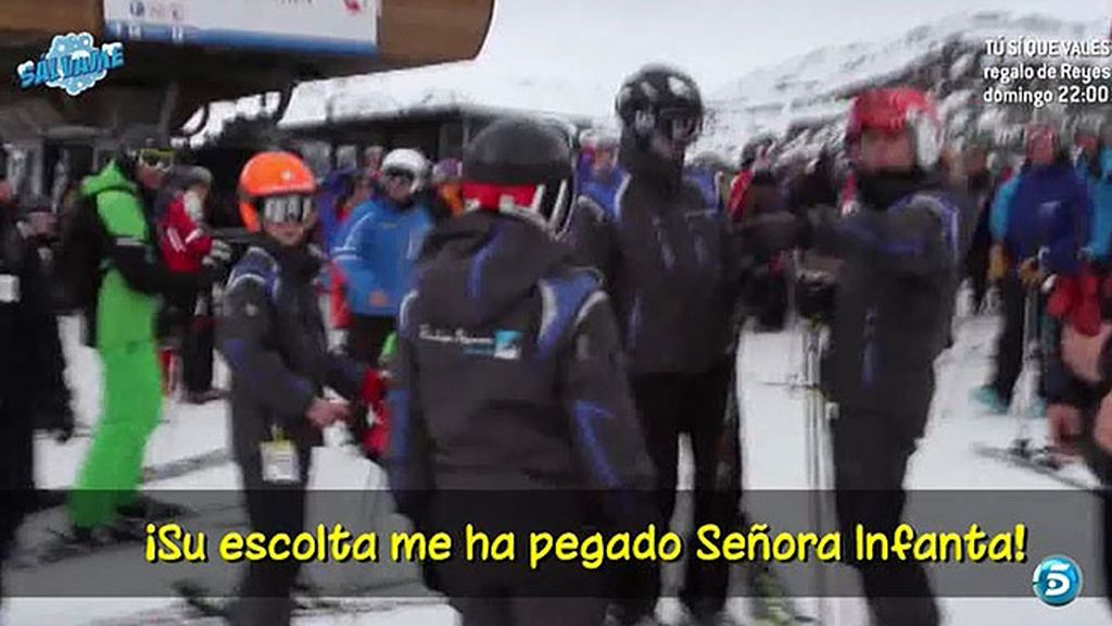 Un fotógrafo asegura haber sido agredido por el escolta de la Infanta Elena, pero testigos lo desmienten