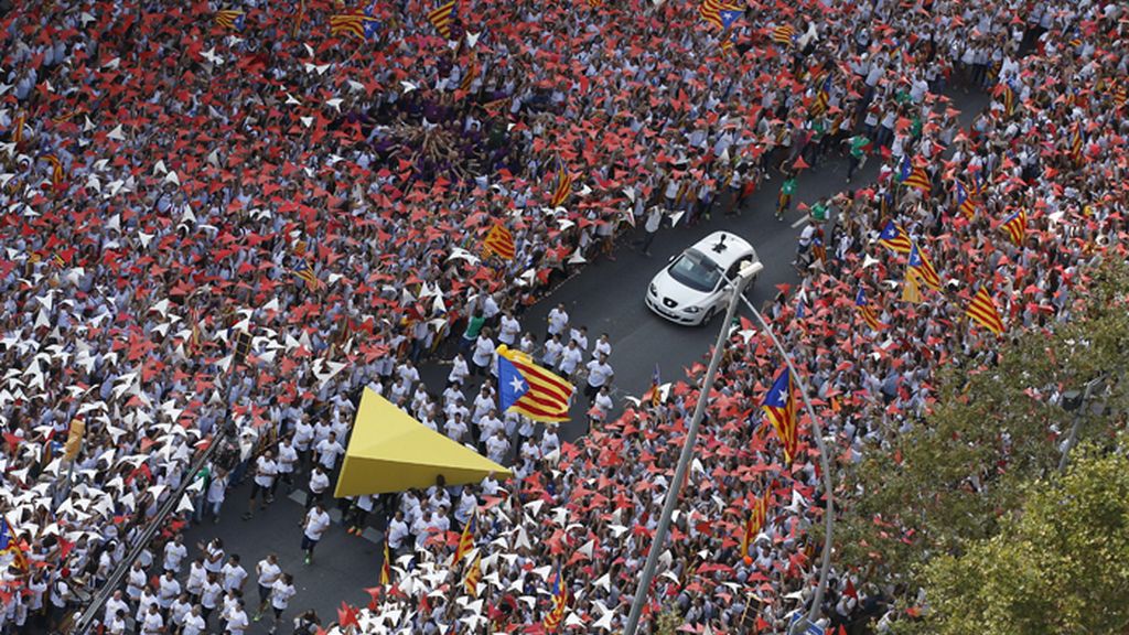 Diada masiva en las calles de Barcelona