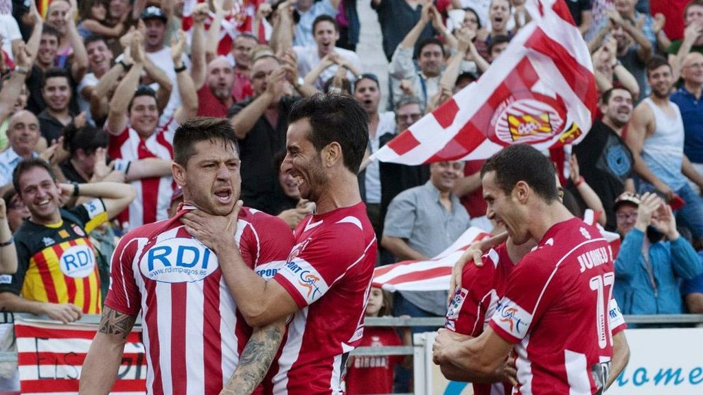Los jugadores del Girona celebran un tanto la pasada temporada Los jugadores del Girona celebran un tanto la pasada temporada