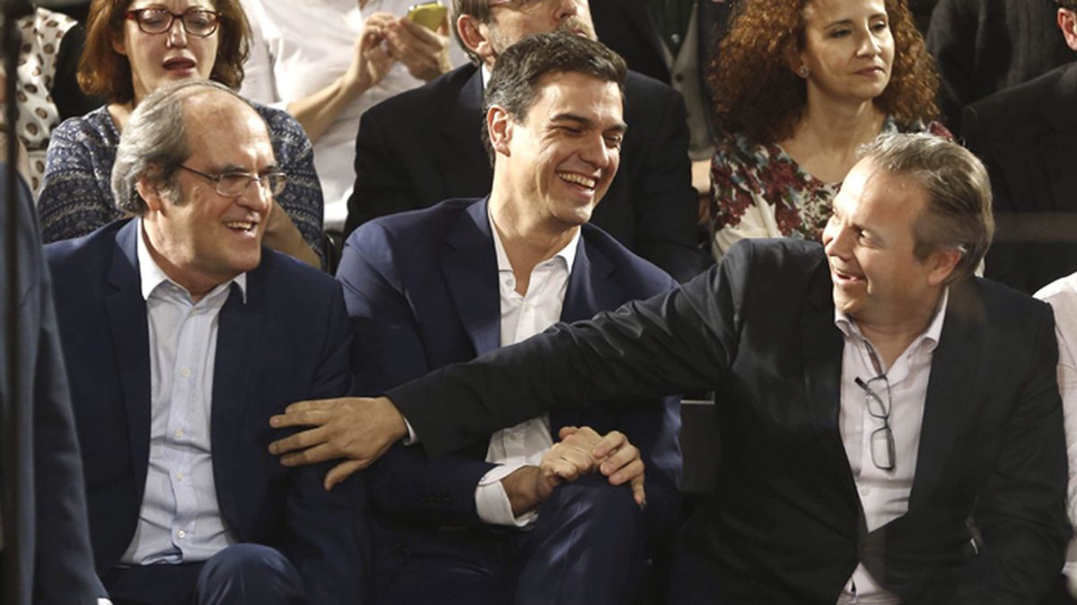 Ángel Gabilondo, Pedro Sánchez y Miguel Ángel Carmona