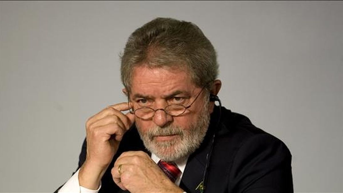 El presidente de Brasil, Luiz Inácio Lula da Silva, asiste hoy a la inauguración de la VI Cumbre de Líderes Progresistas en Viña del Mar (Chile). EFE
