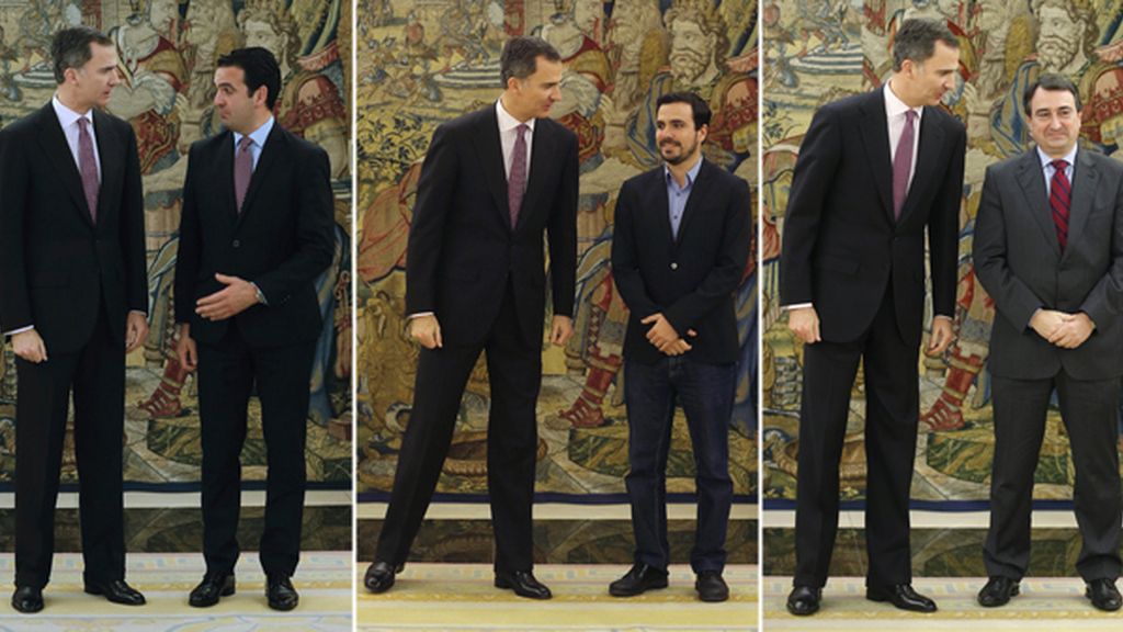 UPN,PNV e IU acuden a la Zarzuela durante la segunda ronda de consultas para la investidura
