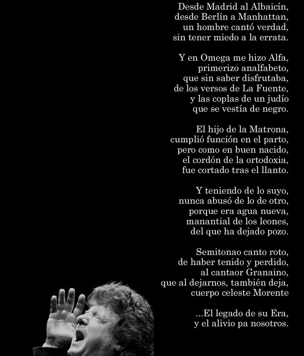 Coraje rinde su particular homenaje a Enrique Morente