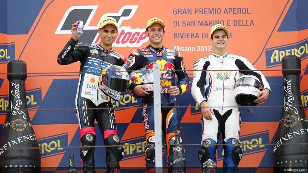 Cortese, Salom y Fenati en el podio de Moto3 de San Marino