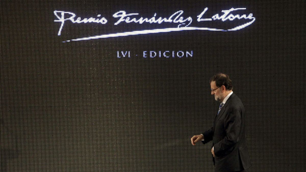 Mariano Rajoy en la entraga del premio Fernández-Latorre a Barreiro Rivas