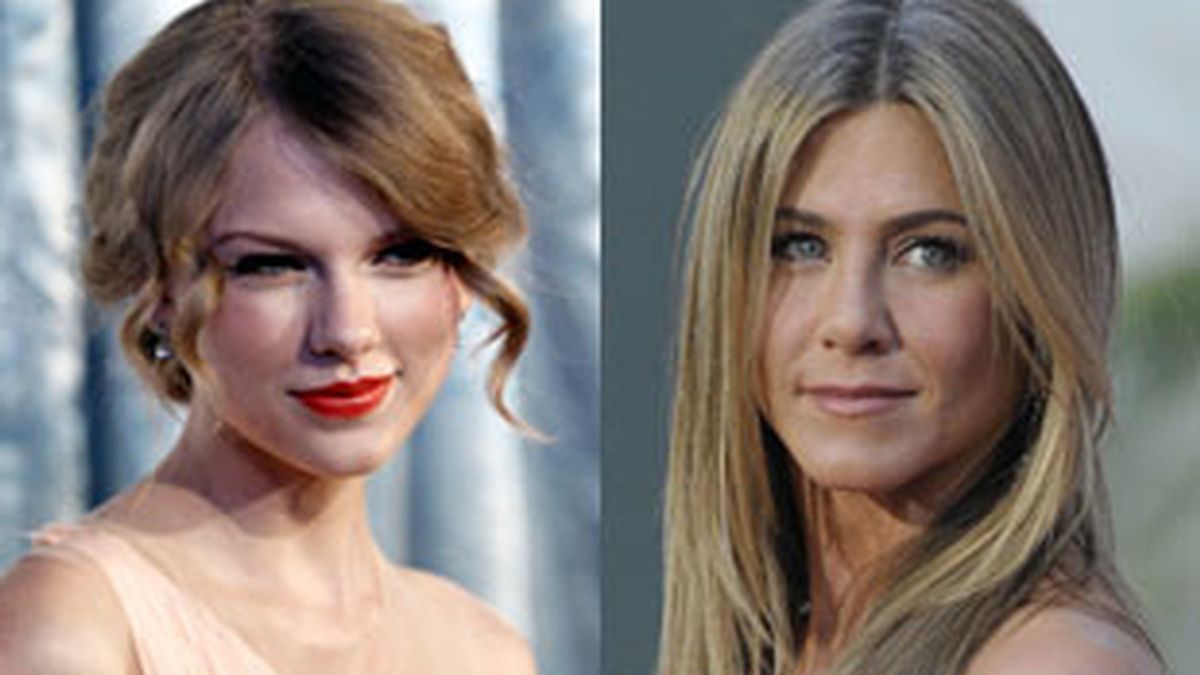 Taylor Swift y Jennifer Aniston, protagonistas de algunas de las rupturas más sonadas. Fotos: Gtres