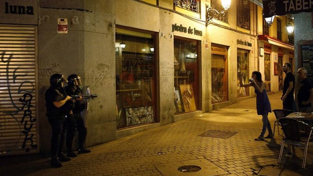 Disturbios en el centro de Madrid