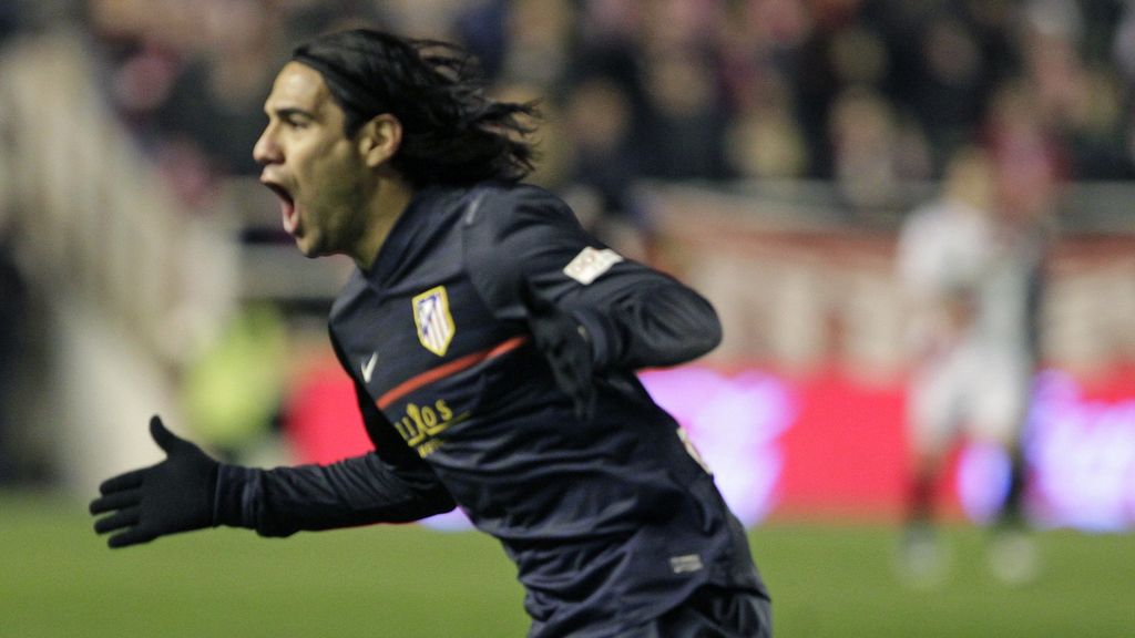 Falcao tras marcar ante el Rayo Falcao tras marcar ante el Rayo