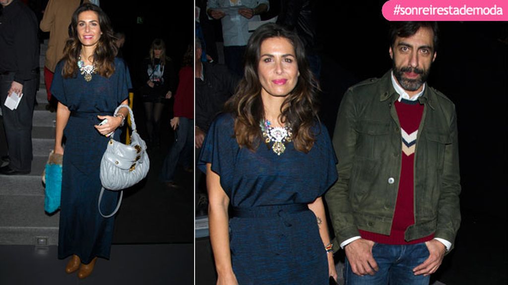 Mar Flores, Marc Clotet y la 'pandi' de Davidelfin en su desfile
