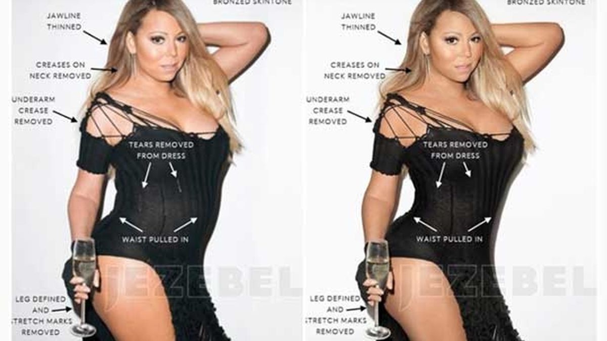 Aparecen fotos de Mariah Carey sin Photoshop