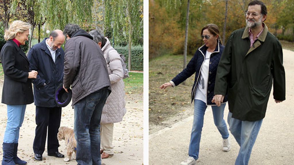 Rubalcaba y Rajoy dedican la jornada de reflexión a descansar con sus familias.