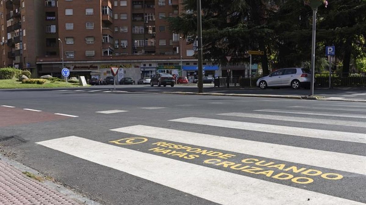 TALAVERA ROTULA CON SÍMBOLO DE WASAP PASOS DE PEATONES PARA EVITAR ATROPELLOS