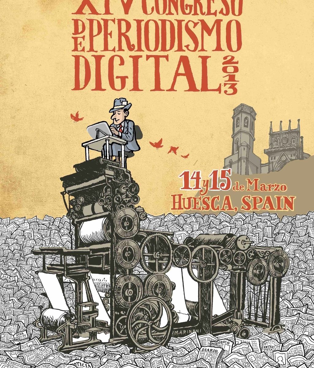 Cartel de la XIV edición del Congreso de Periodismo de Huesca