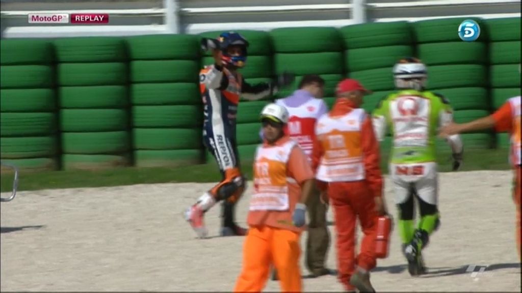 Dani Pedrosa le recrimina la caída a Héctor Barberá