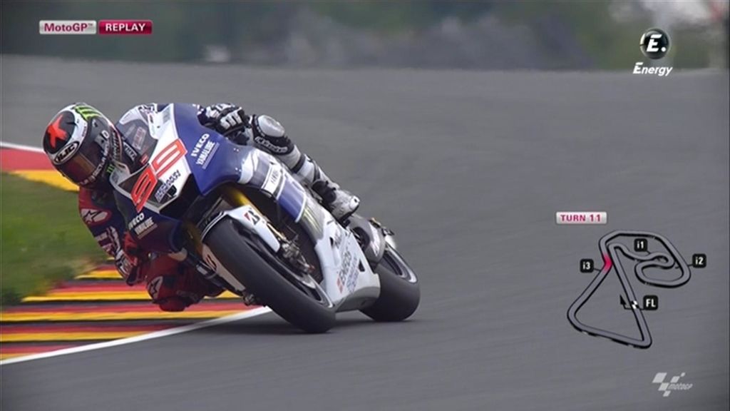 Jorge Lorenzo marcó el mejor tiempo en los L1 del GP de Alemania