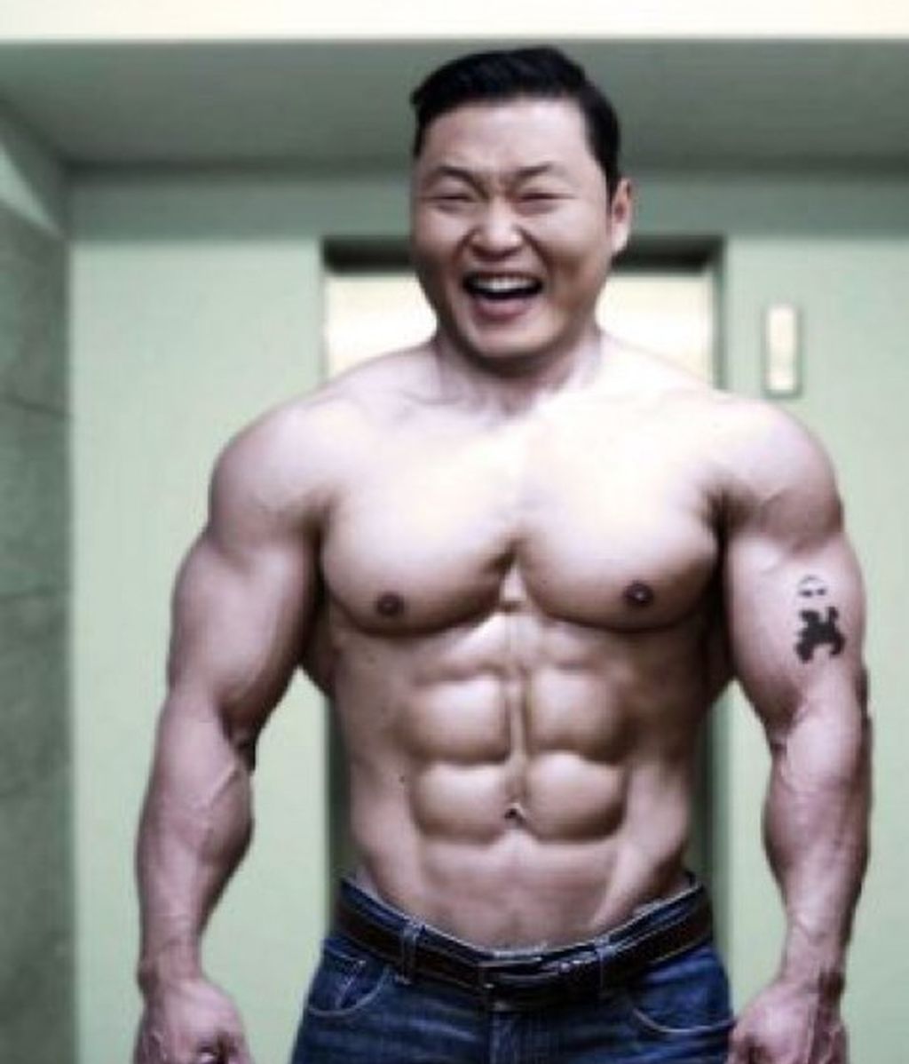 Los famosos lucen músculos