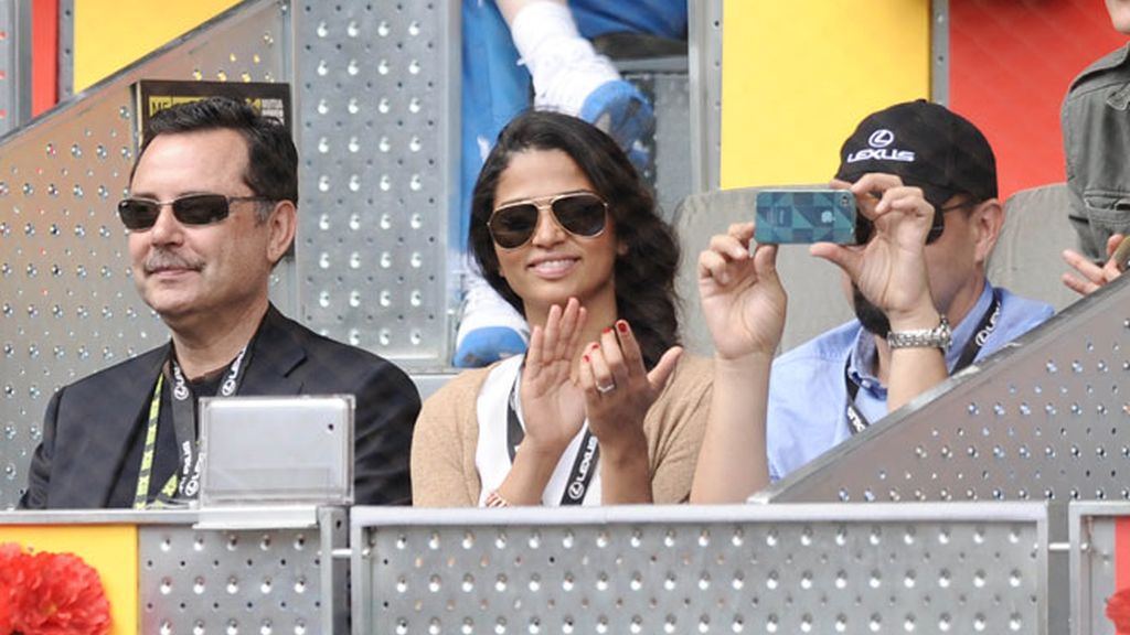 Enamorados en el tenis: Forlán y Zaira Nara comparten grada con Edurne y De Gea