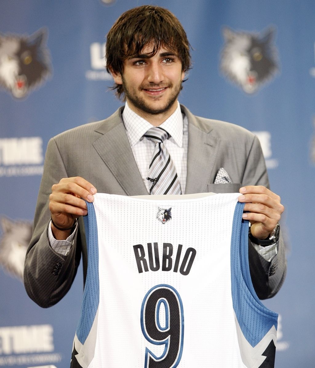 Ricky Rubio, con la camiseta de Minnesota