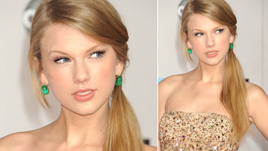 Taylor Swift es fan de la coleta baja y a un lado