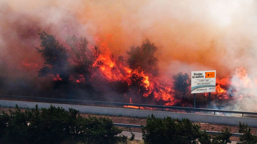 Imágenes del incendio en Girona