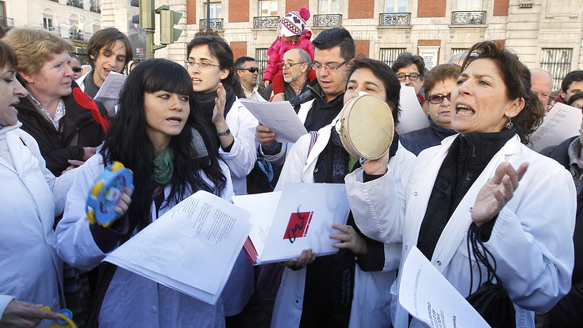 Concierto de villancicos contra la privatización de los centros de Atención Primaria