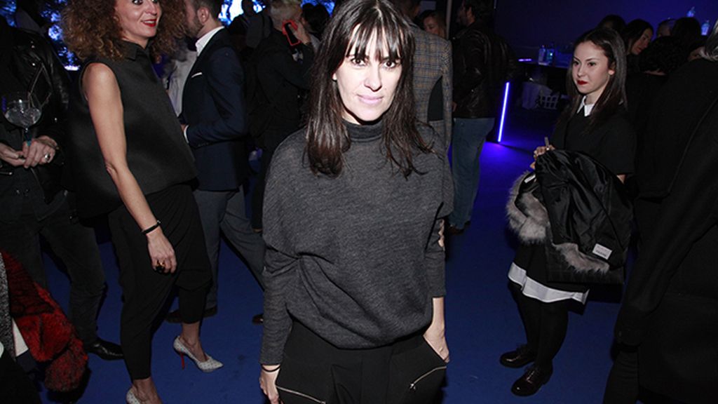 Amaya Arzuaga en el kissing room después de su desfile