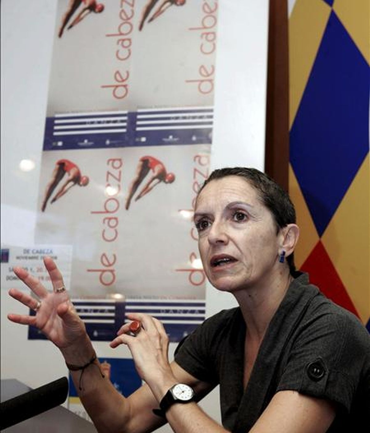 La bailarina y coreógrafa Teresa Nieto, durante una rueda de prensa para presentar su espectáculo "De Cabeza". EFE/Archivo