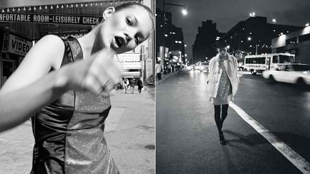 Kate Moss paseando por las calles de Nueva York mientras Glen Luchford inmortalizaba el momento para la revista Harper's Bazaar en 1994