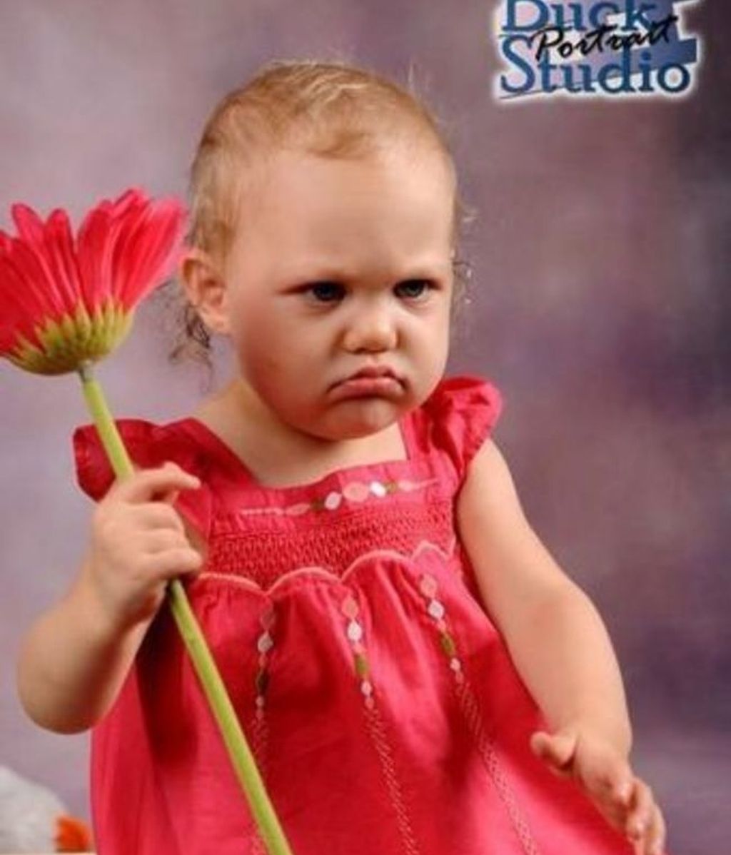 Los más pequeños también saben poner mala cara