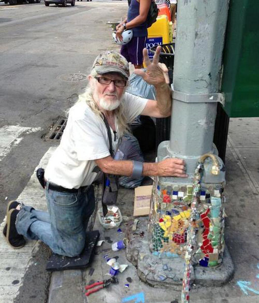 El hombre mosaico del East Village