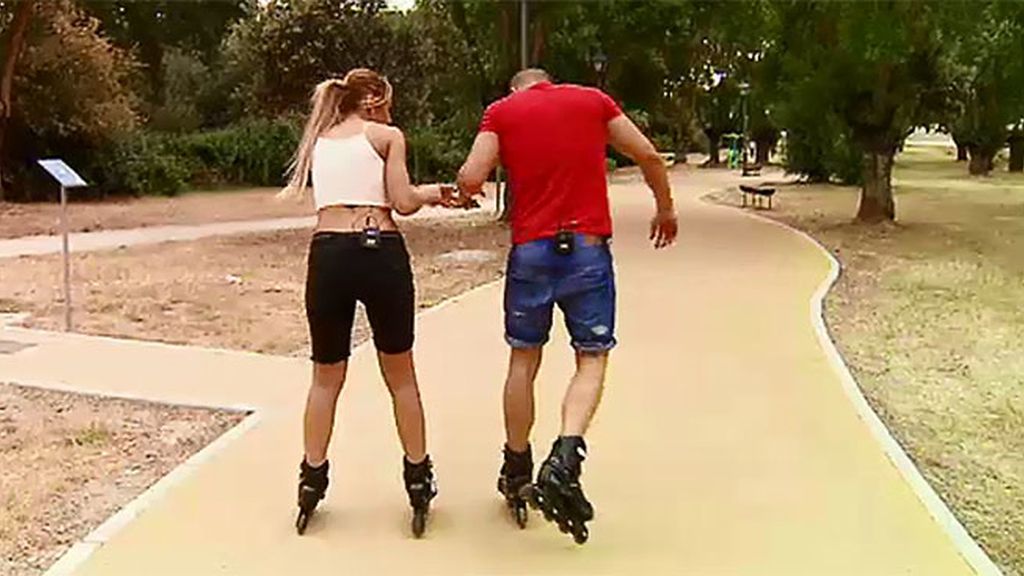 Con patines y a lo loco
