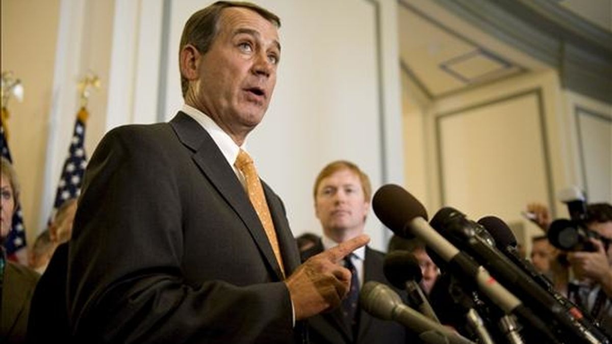 Boehner reiteró las críticas de los republicanos a la reforma del sistema de salud impulsada por Obama y los demócratas, con el argumento de que costará "por lo menos un billón de dólares". EFE/Archivo