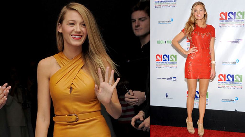 Blake Lively prefiere el cuero de colores