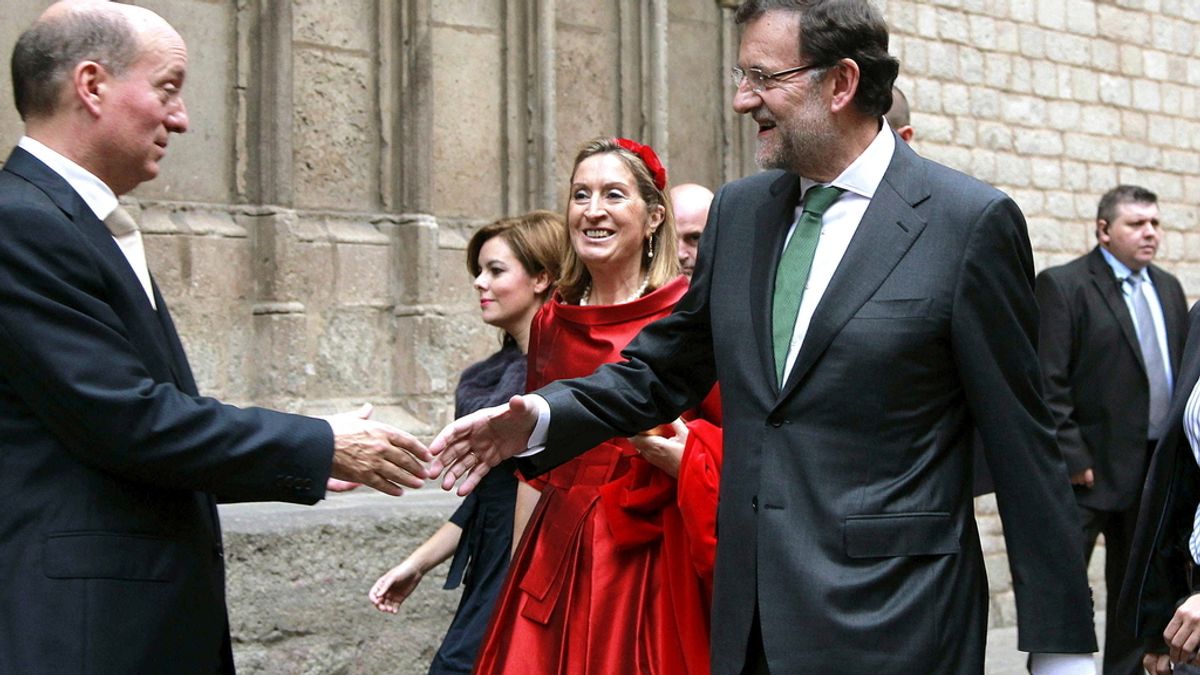 Rajoy, Sáenz de Santamaría y Pastor, en la boda del hijo de José Manuel Lara