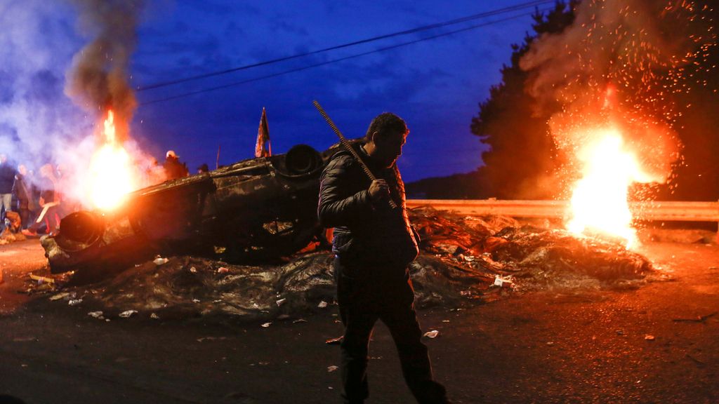 Protestas de pescadores en Chile