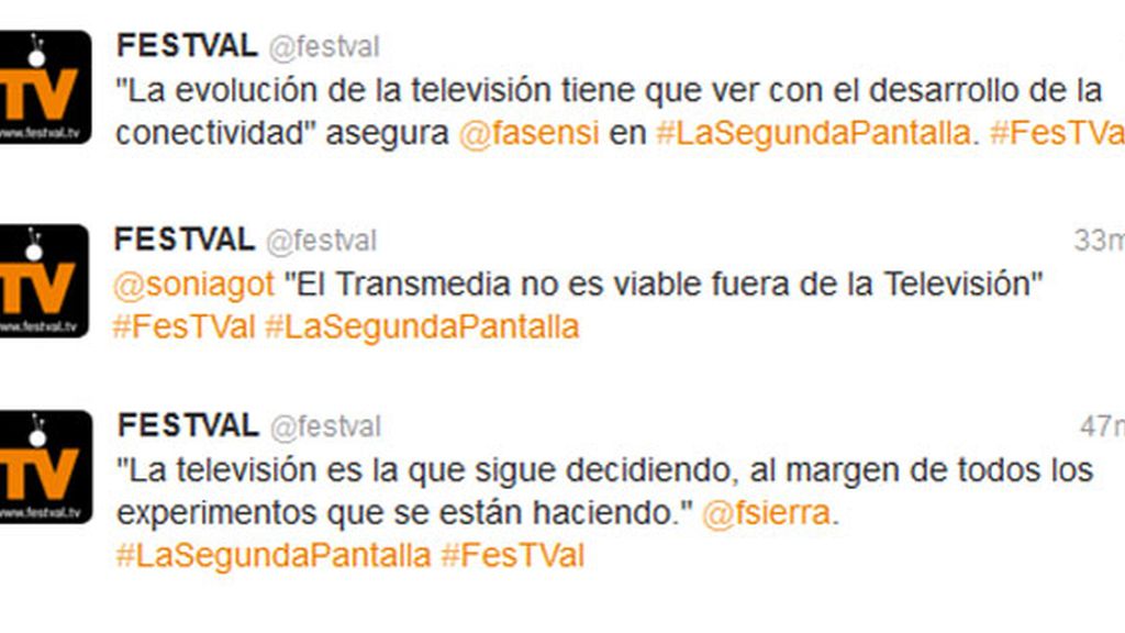 La #segundapantalla tuiteada desde el #FesTVal de Vitoria