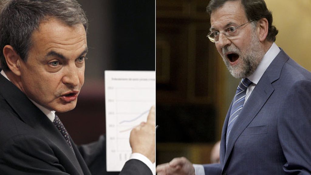Duro debate entre Zapatero y Rajoy