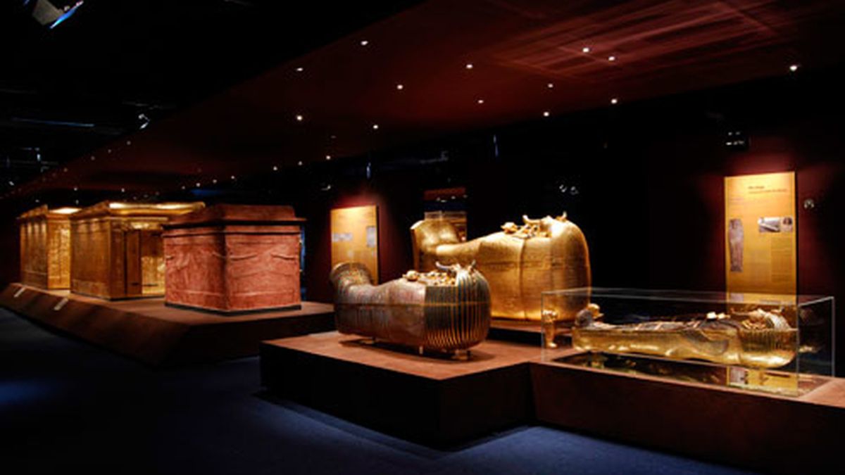 Vista de una de las partes de la exposición. Foto: Tutankhamón: la tumba y sus tesoros.