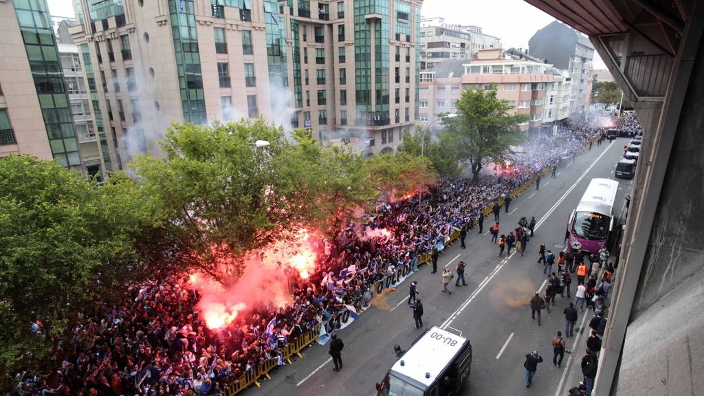 Afición del Deportivo antes del partido